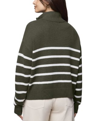Georgie Stripe Quarter Zip Sweater