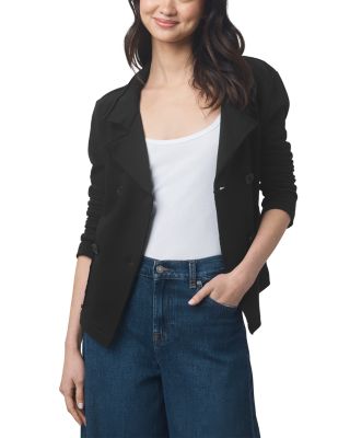 French Terry Double Breasted Blazer