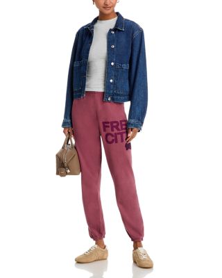 Cotton Logo Sweatpants in Roses