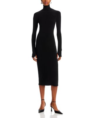 Long Sleeve Turtleneck Midi Dress