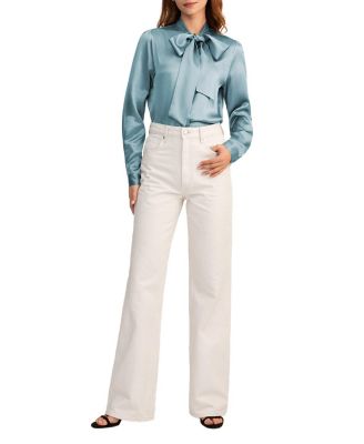 Women's Bow-tie Neck Silk Blouse