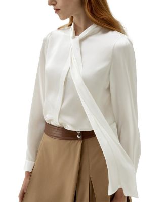 Women's Bow-tie Neck Silk Blouse