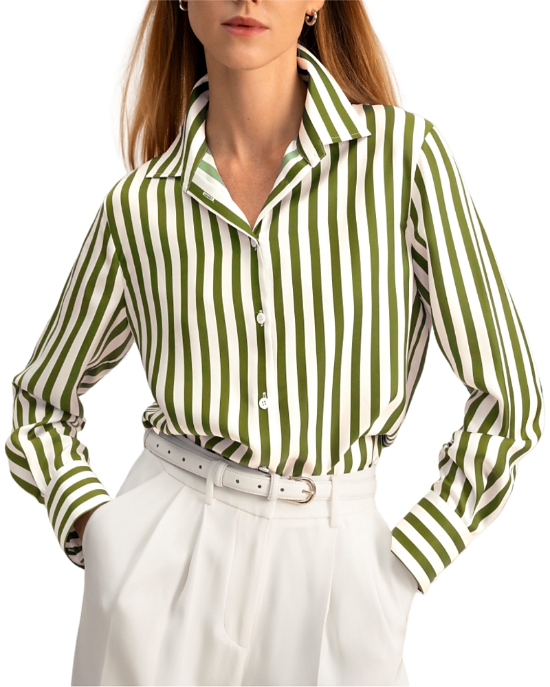Lilysilk Amalfi Stripe Silk Shirt