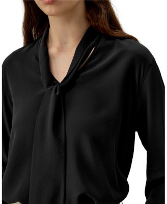 Silk Bowtie Blouse