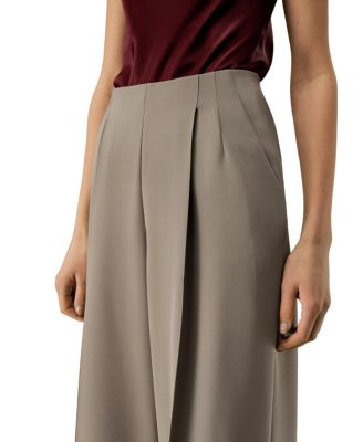 Stretch Silk Wide-Leg Pants