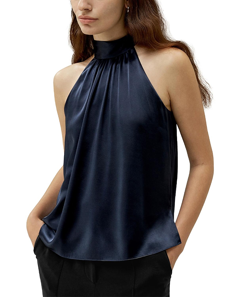 Lilysilk Minimalistic Allure Silk Halter Top
