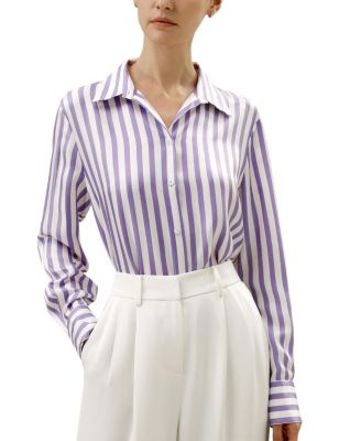 Amalfi Stripe Silk Shirt