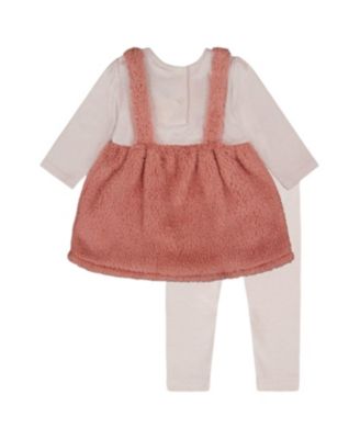 Girls' Bi-Material Dress and Leggings Set - Baby