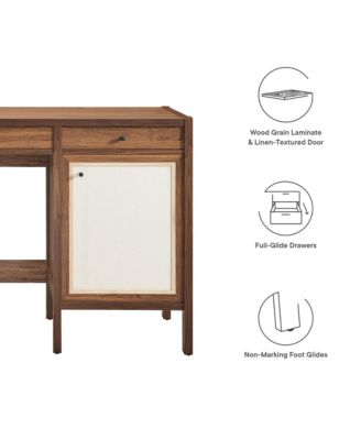 Capri 49" Wood Grain Office Desk