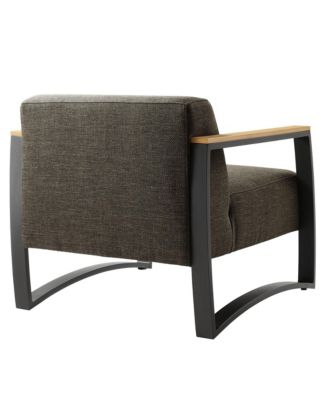 Sauve Outdoor Patio Aluminum and Fabric Armchair