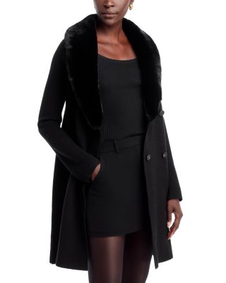 Faux Fur Collar Milano Stitch Jacket
