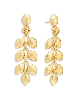Golden Laurel Dangle Earrings