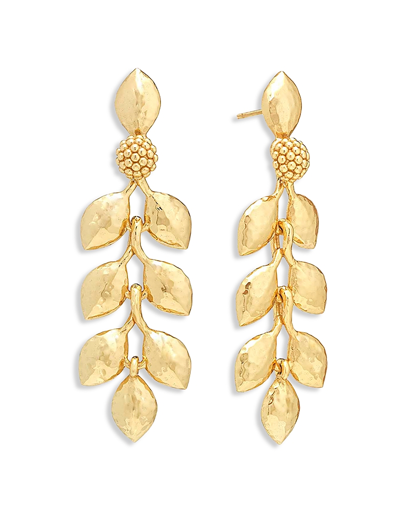 Capucine De Wulf Golden Laurel Dangle Earrings