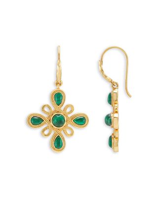 Monique Malachite Dangle Earrings
