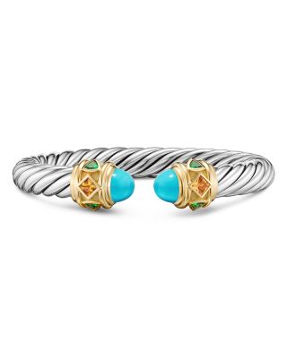 Renaissance&reg; Cable Flex&reg; Bracelet in Sterling Silver with 14K Yellow Gold, 9mm