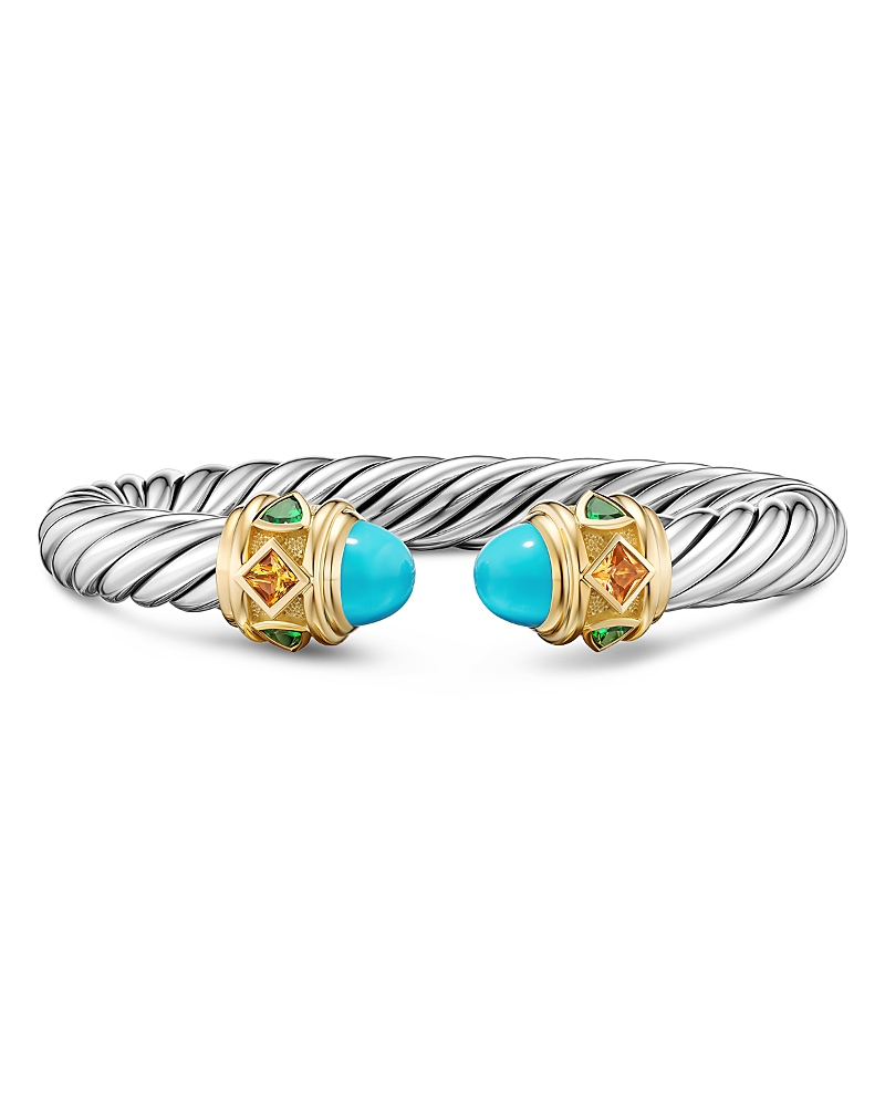 David Yurman Renaissance Cable Flex Bracelet in Sterling Silver with 14K Yellow Gold, 9mm