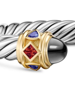 Renaissance&reg; Cable Flex&reg; Bracelet in Sterling Silver with 14K Yellow Gold, 9mm