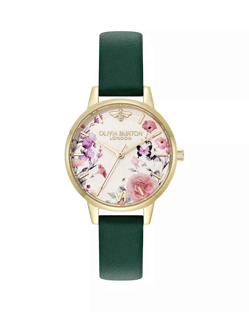 Olivia Burton Illustrated Floral Watch, 30mm