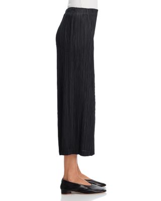 Pliss&eacute; Wide Leg Pants