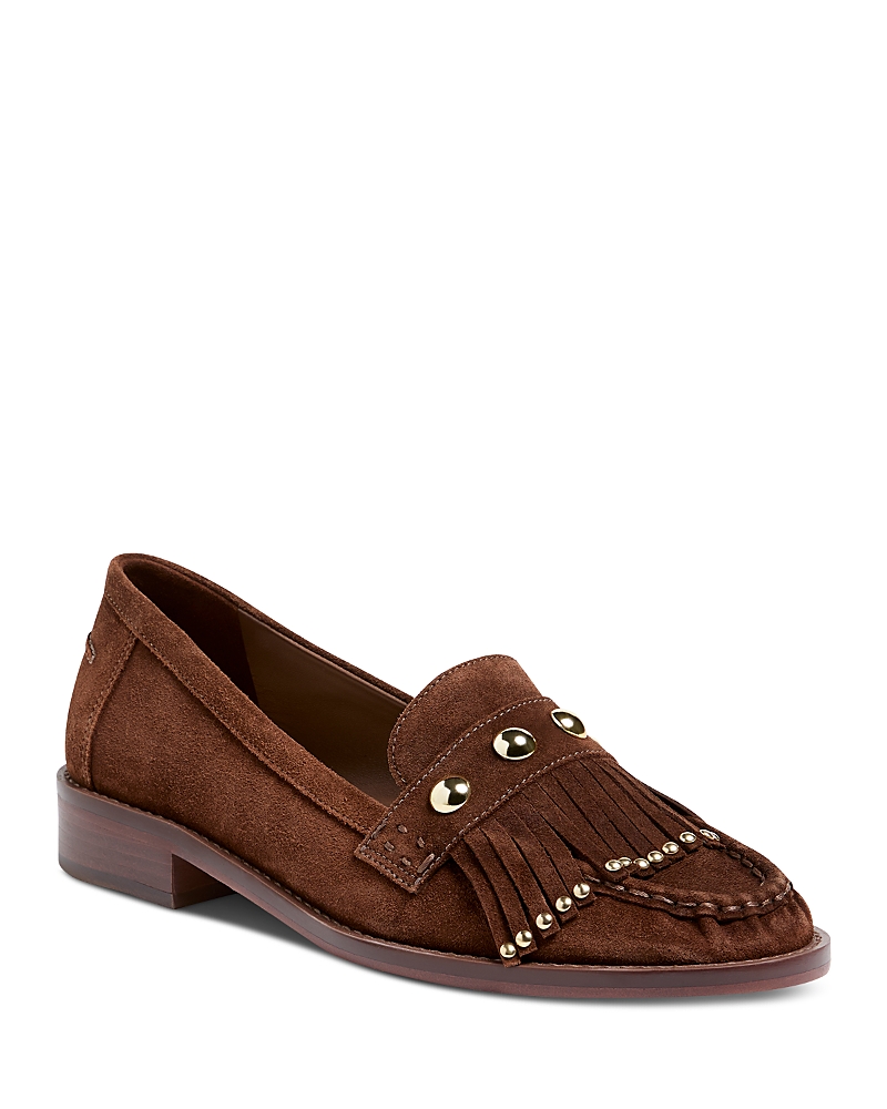 Cinq À Sept Cinq A Sept Women's Gina Stud & Tassel Suede Loafers In Brown