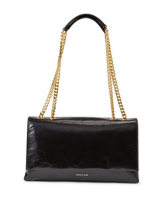 Small Crinkle Leather Wedge Bag