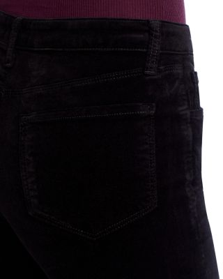 Stevie Velvet High Rise Straight Jeans in Noir
