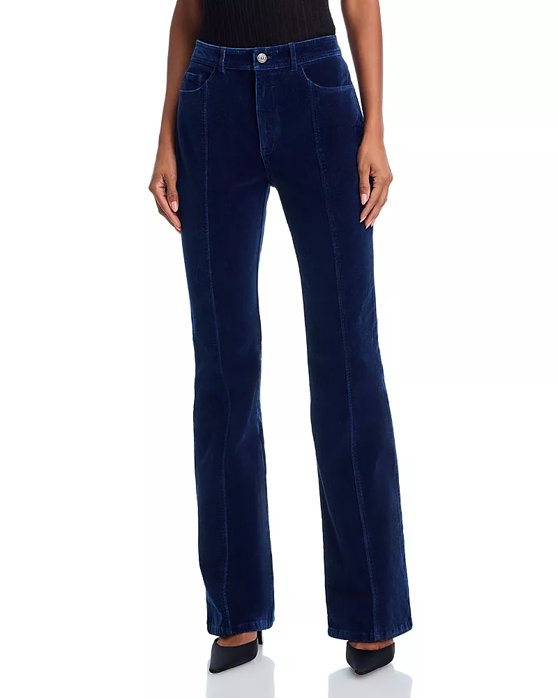 Cinq a Sept Shailen High Rise Velvet Denim Jeans in Annecy