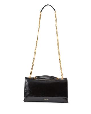 Small Crinkle Leather Wedge Bag