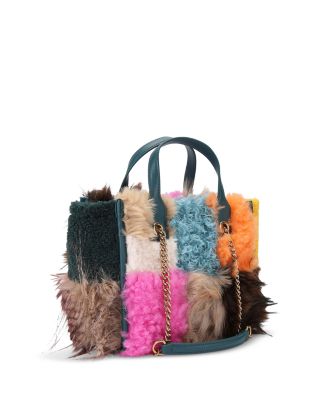 Hoxton Small Multicolor Faux Fur Shopper Bag