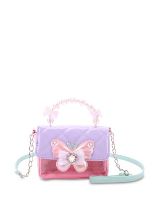 Girls' Butterfly Bead Top Handle Crossbody Bag