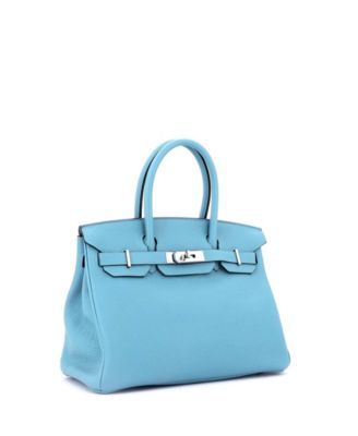  Birkin 30 Handbag Blue Togo with Palladium Hardware