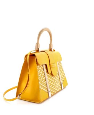  MM Saigon Top Handle Bag Coated Canvas with Leather