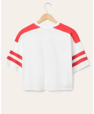  Women&#39;s NFL San Francisco 49ers Striped Crop Tee