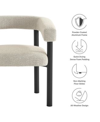 Nautica Outdoor Patio Aluminum Dining Armchairs Set of 2