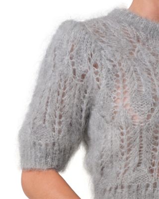 Odette Puff Sleeve Crewneck Sweater