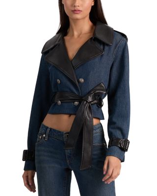 Keith Cropped Denim Trench Jacket