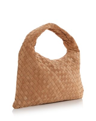 Hop Intrecciato Suede Shoulder Bag