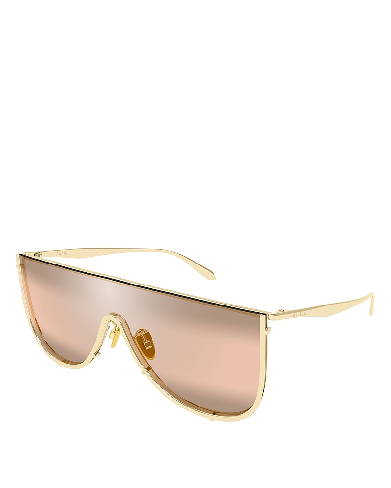Alaïa Mask Sunglasses, 99mm In Gold