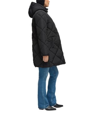 Longline Puffer Maternity Coat