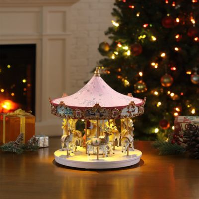 Pink Swarovski Snowflake Carousel