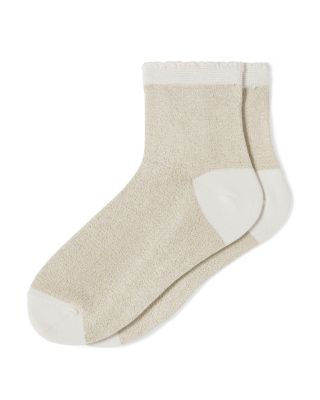 Metallic Opaque Anklet Socks