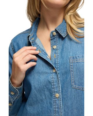 Button Down Denim Maternity Shirt