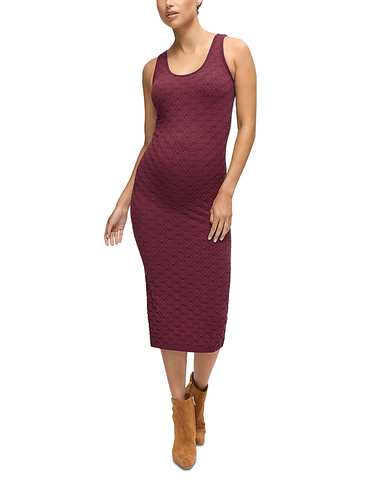 Ingrid & Isabel Seamless Midi Maternity Dress In Purple