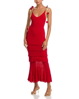 AQUA Spaghetti Strap Crochet Maxi Dress - Exclusive | Bloomingdale's AQUA New Collaboration: AQUA x Angelica Hicks 