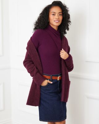 Boucl&eacute; Cardigan Sweater