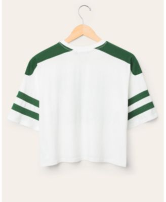  Women's NFL New York Jets Striped Crop Tee