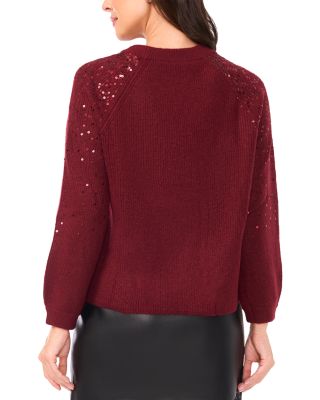 Sequinned Raglan Sleeve Sweater