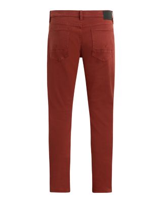 Blake Slim Straight Fit Jeans in Brick Red