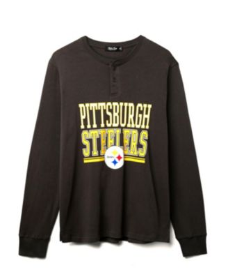  Unisex NFL Pittsburgh Steelers Long Sleeve Henley Tee