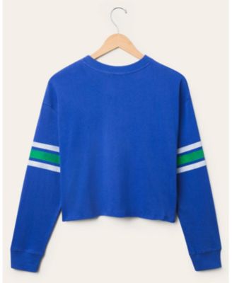  NFL Women's Seattle Seahawks Retro Crop Fleece Sweatshirt